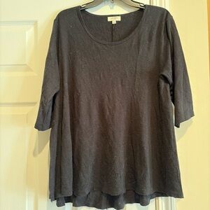 Umgee Charcoal Long Sleeve Top
